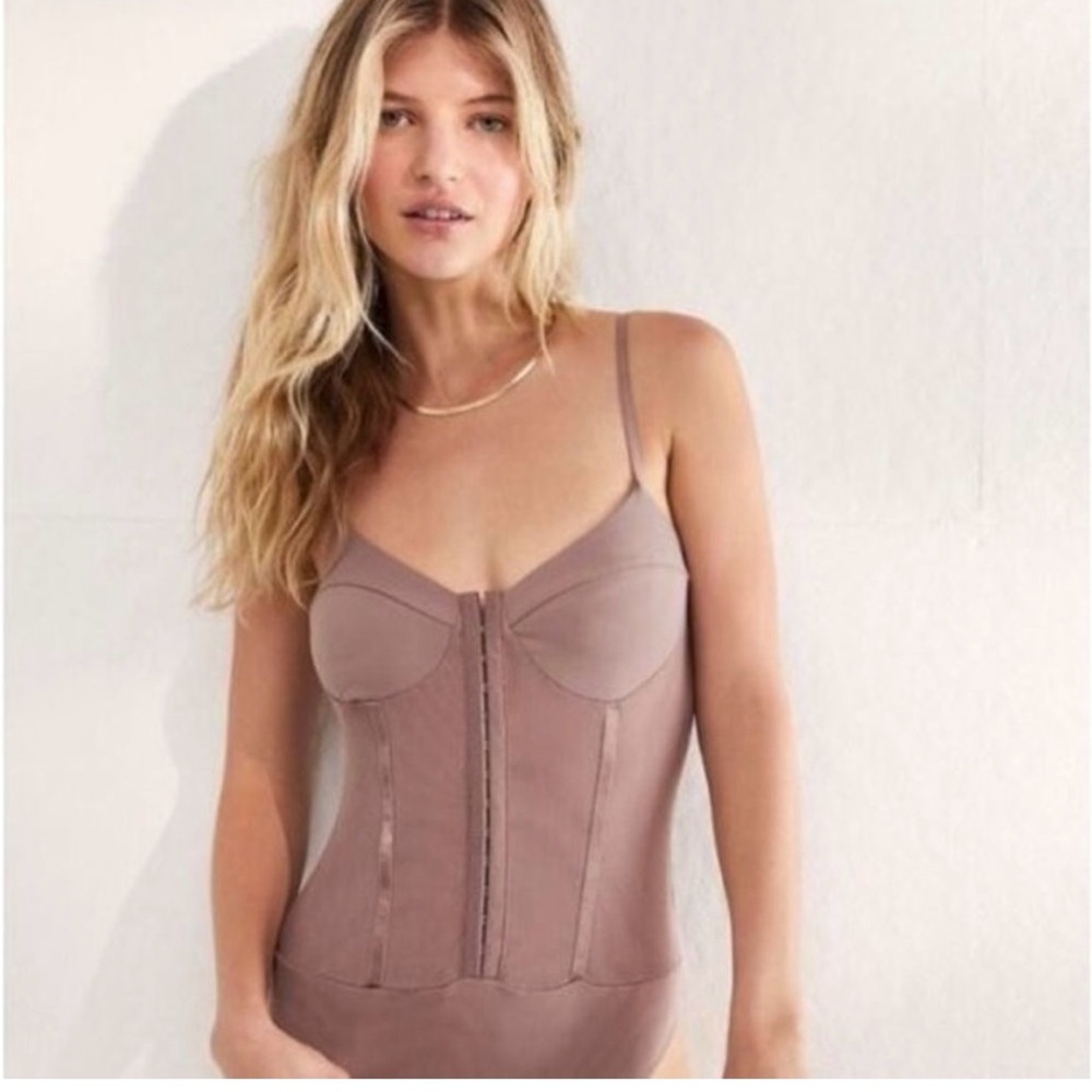 Free People XS Night Rhythm Corset Bodysuit